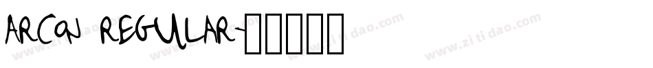 Arcon regular字体转换